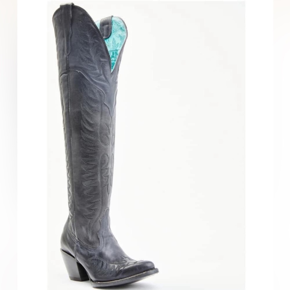 CORRAL KNEE HIGH COWGIRL BOOTS